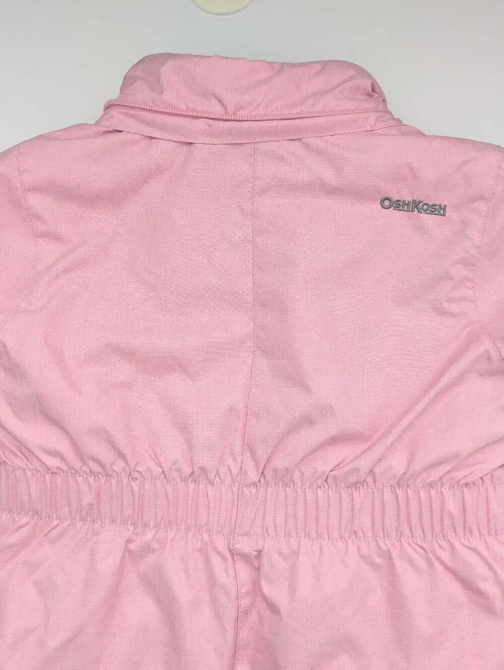 OshKosh B'gosh Girls' (4T) Pink Puffer Jacket/Coat w/ Faux Fur Removable Hood